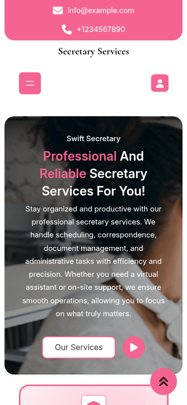 Мобильный вид — Secretary Services