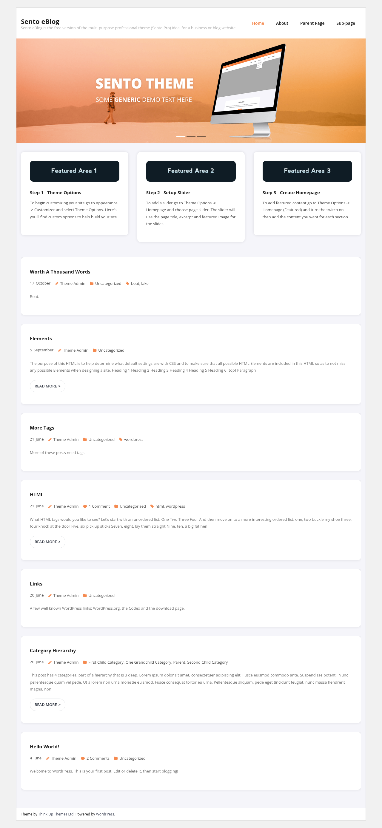 Десктоп (ниже) — Sento eBlog