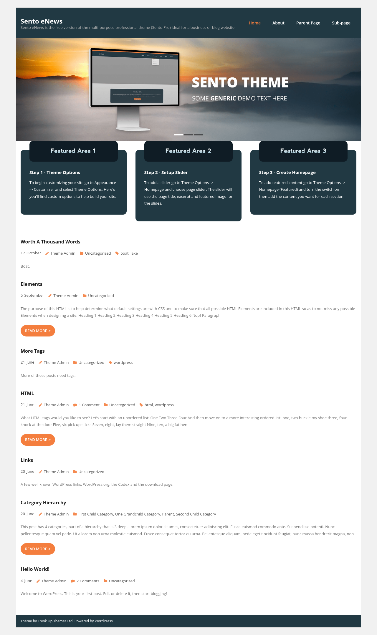 Десктоп (ниже) — Sento eNews
