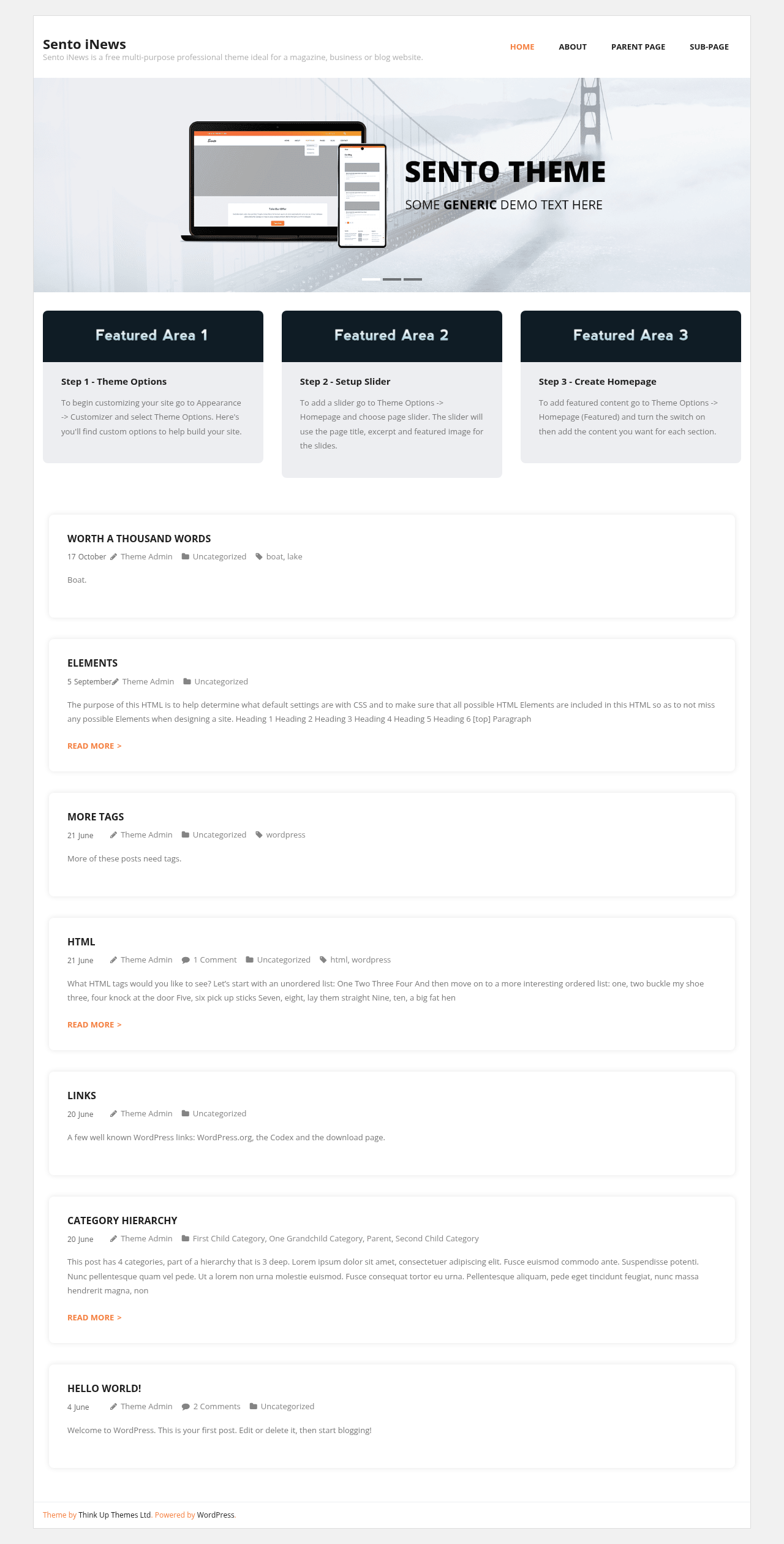 Десктоп (ниже) — Sento iNews