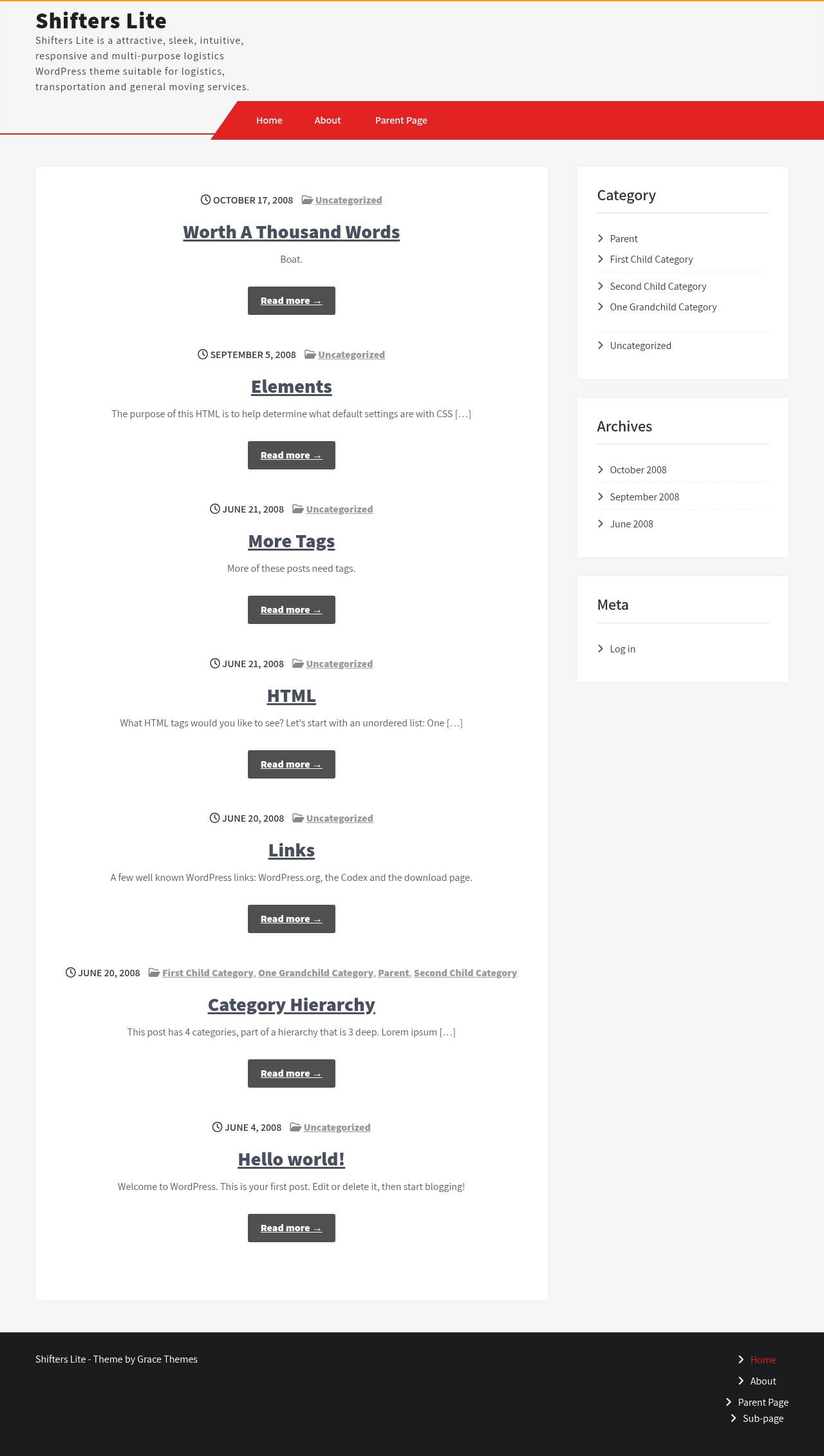 Десктоп (ниже) — Shifters Lite