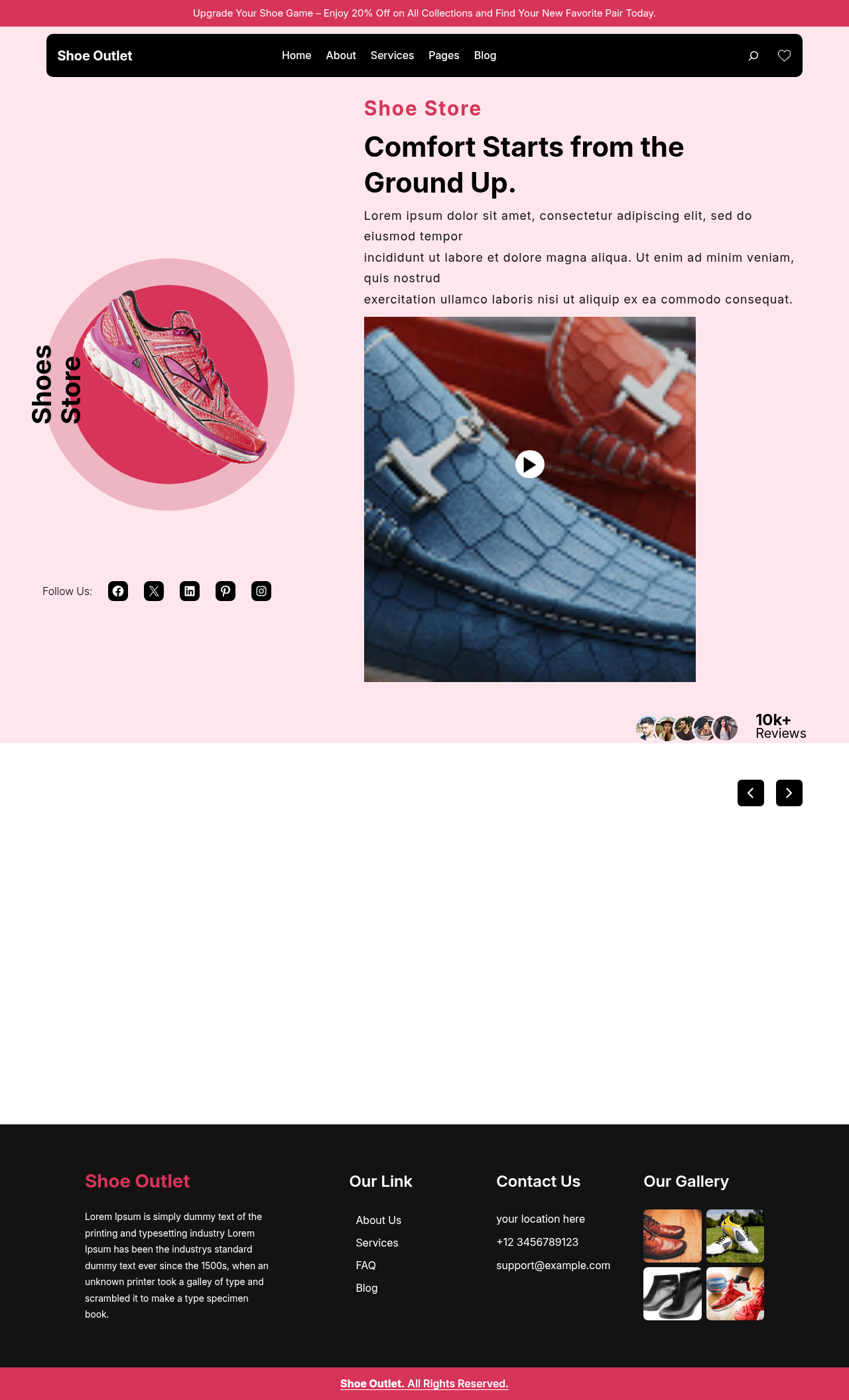Десктоп (ниже) — Shoe Outlet