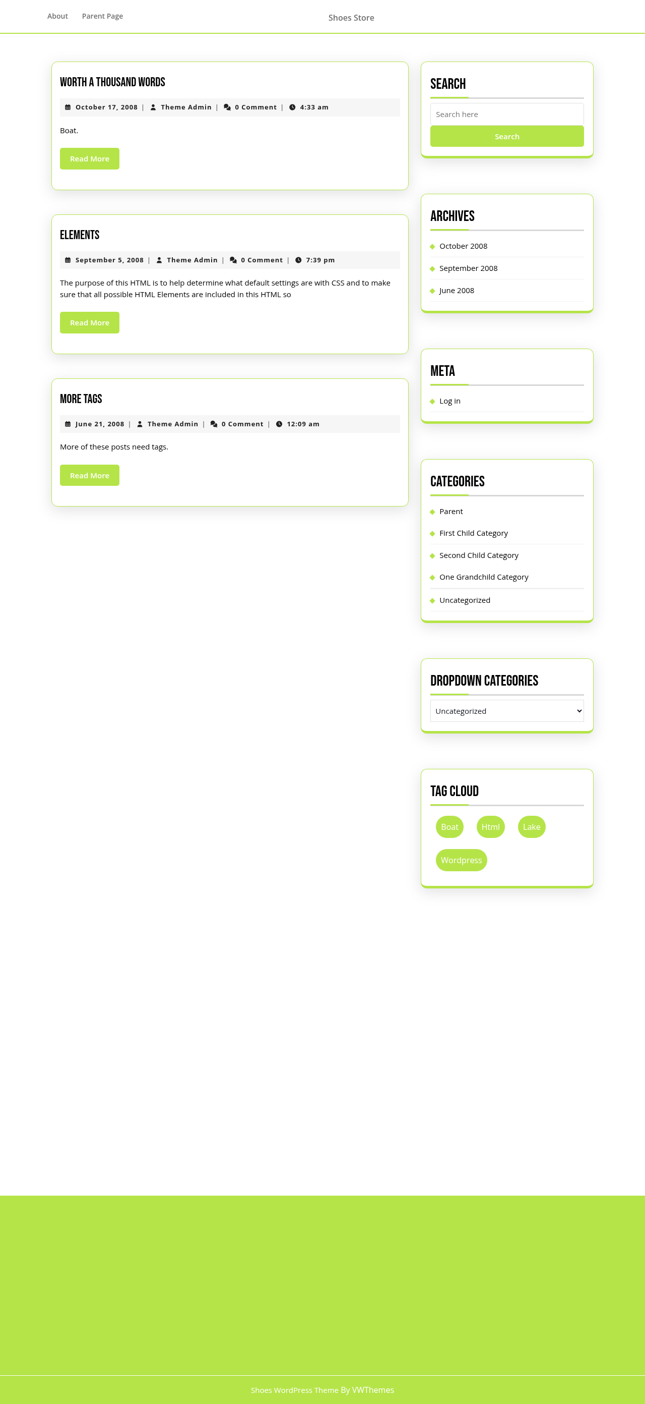 Десктоп (ниже) — Shoes Store