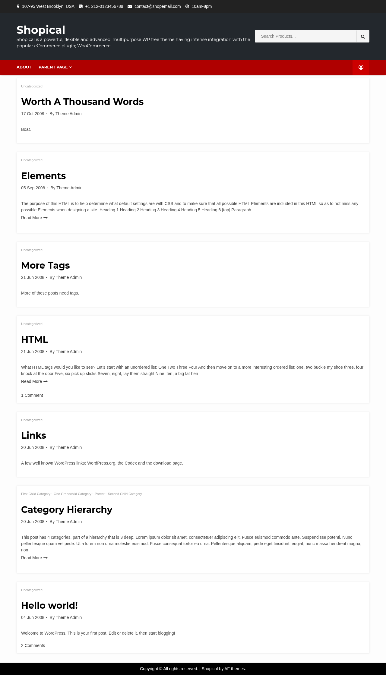 Десктоп (ниже) — Shopical