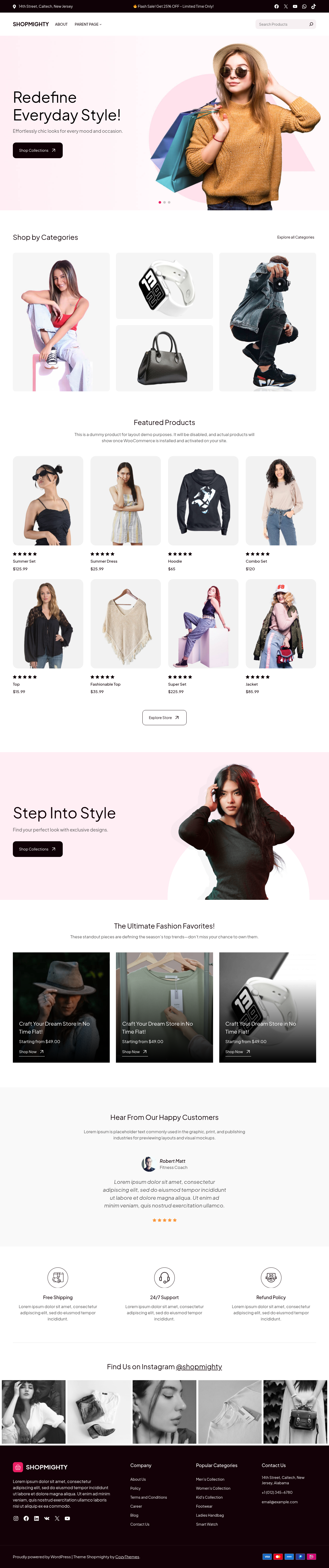 Десктоп (ниже) — Shopmighty