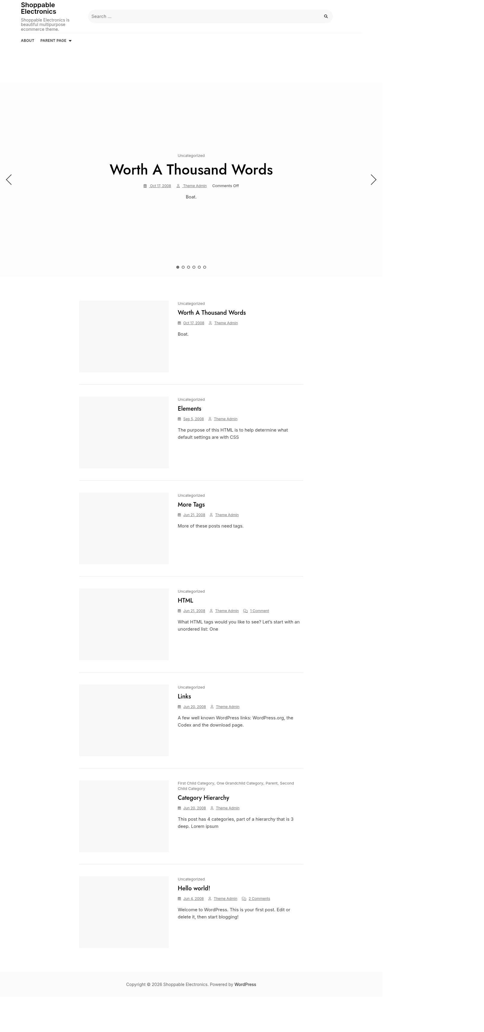 Десктоп (ниже) — Shoppable Electronics