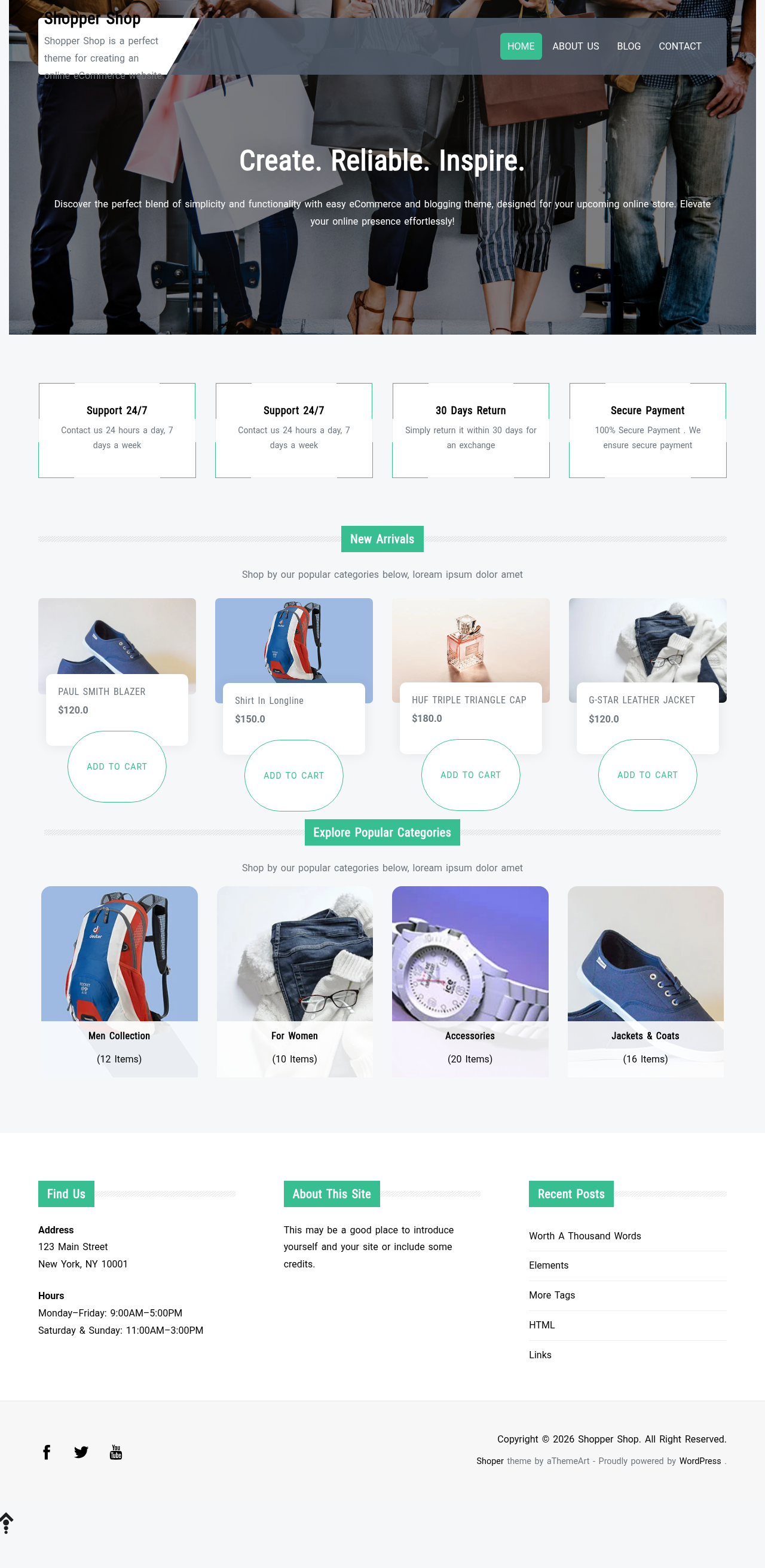 Десктоп (ниже) — Shopper Shop