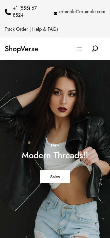 Мобильный вид — ShopVerse