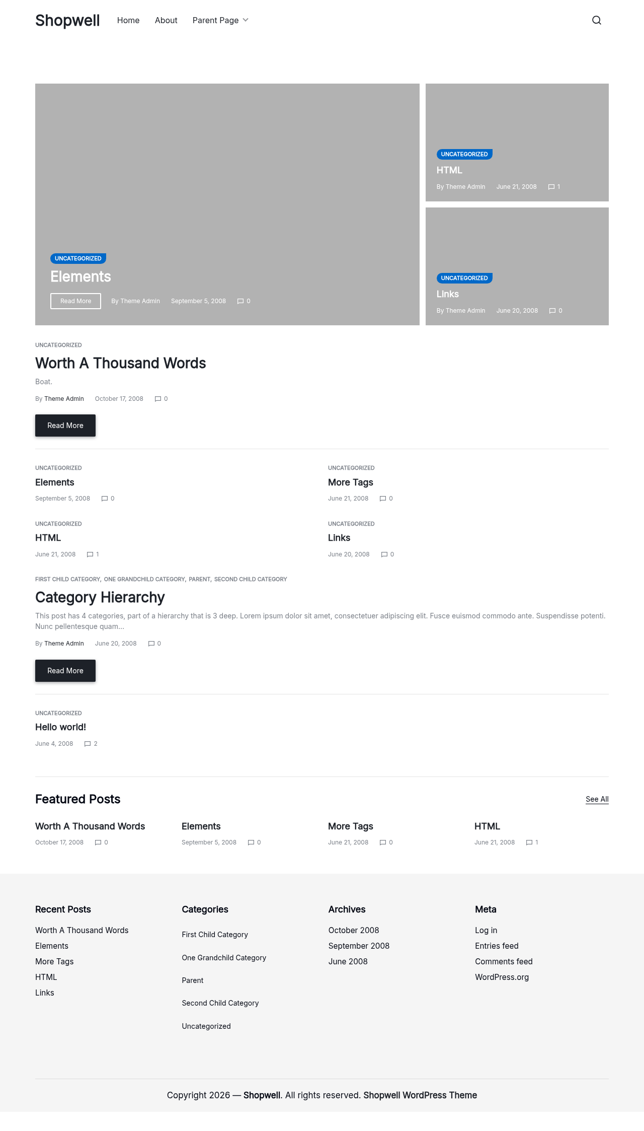 Десктоп (ниже) — Shopwell