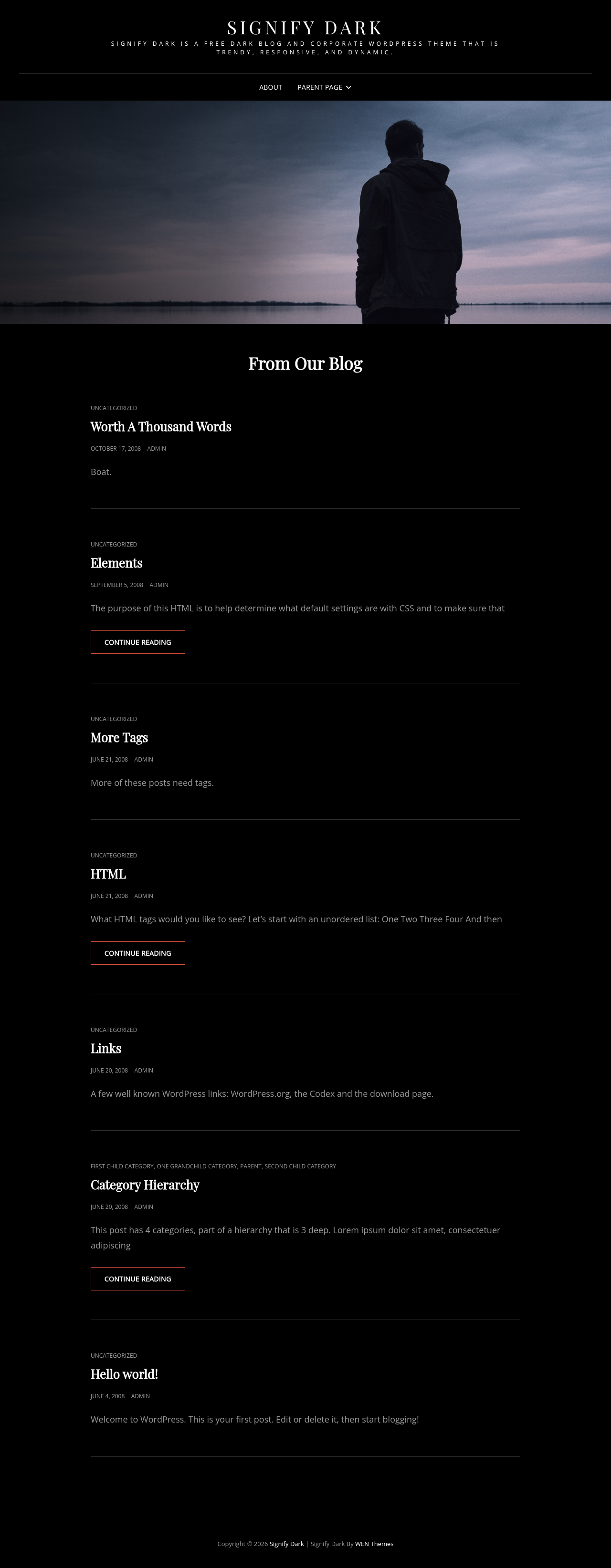 Десктоп (ниже) — Signify Dark