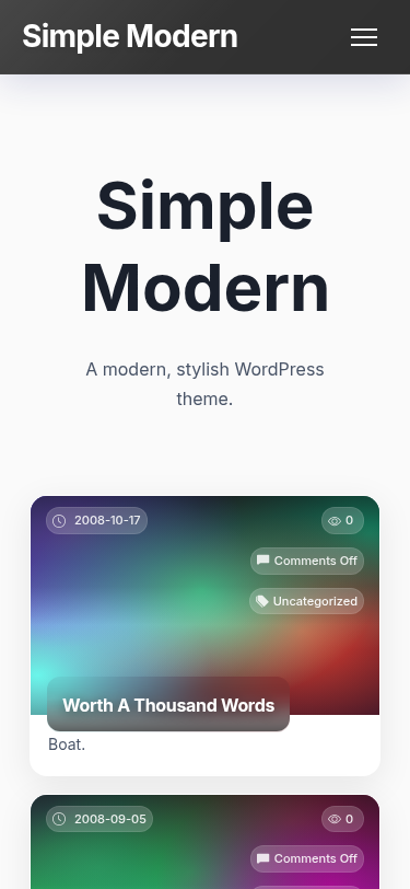 Мобильный вид — Simple Modern