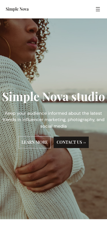 Мобильный вид — Simple Nova