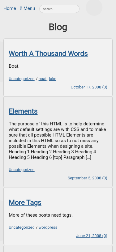 Мобильный вид — SimpleHomepage