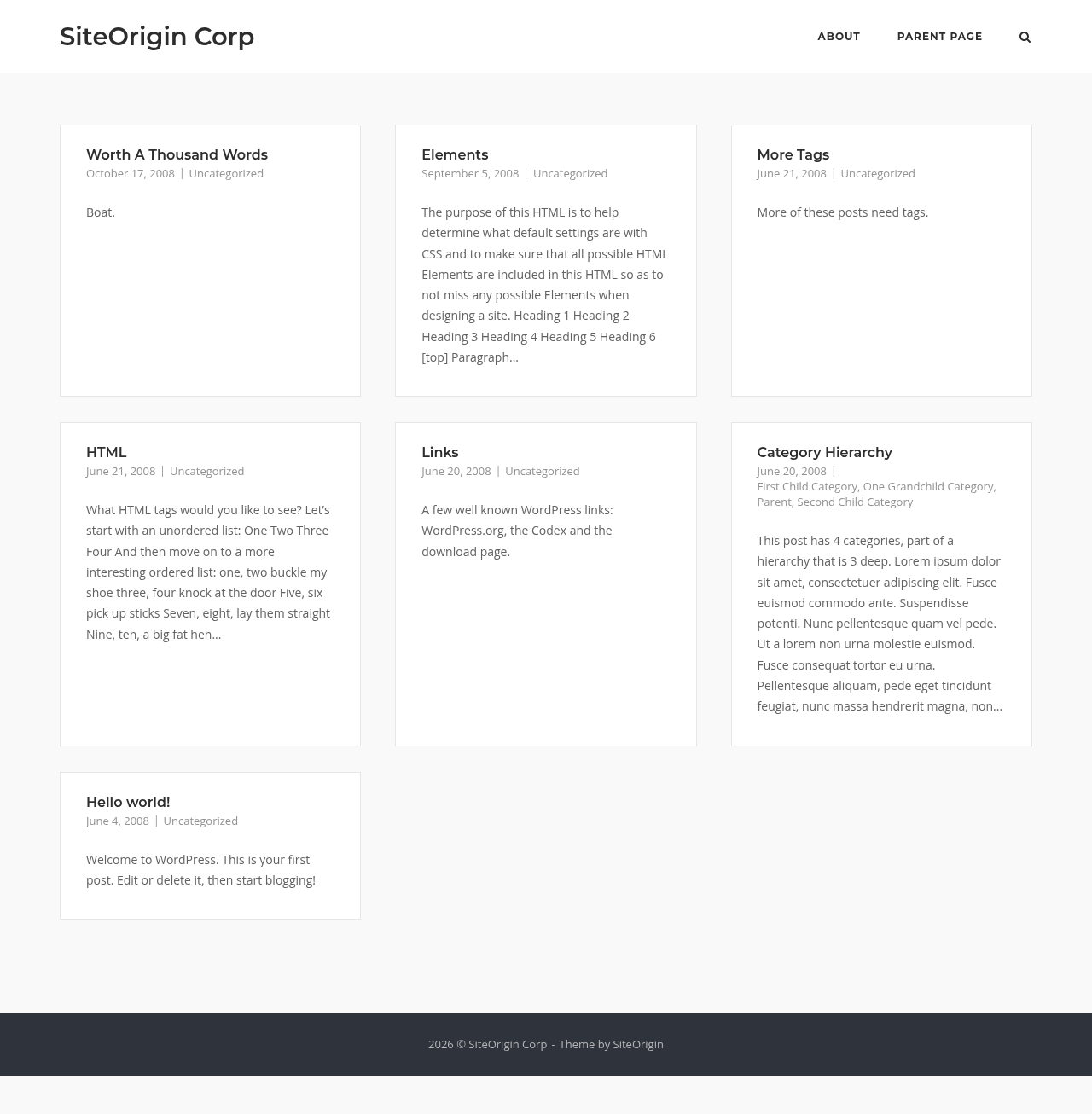 Десктоп (ниже) — SiteOrigin Corp