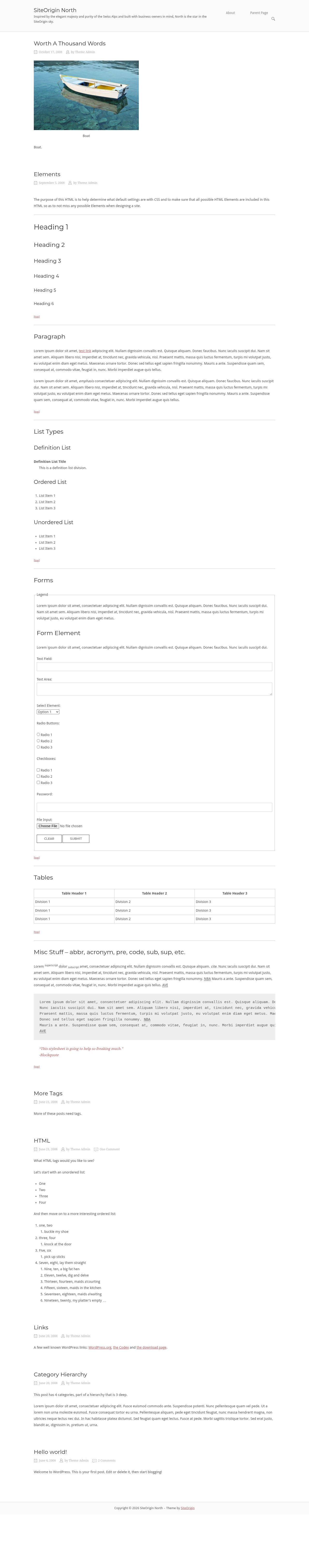 Десктоп (ниже) — SiteOrigin North