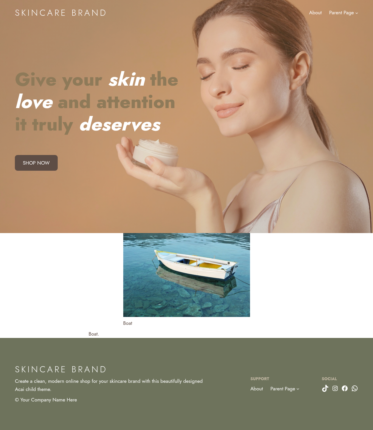 Десктоп (ниже) — Skincare Brand