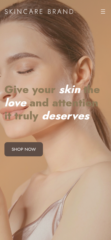 Мобильный вид — Skincare Brand