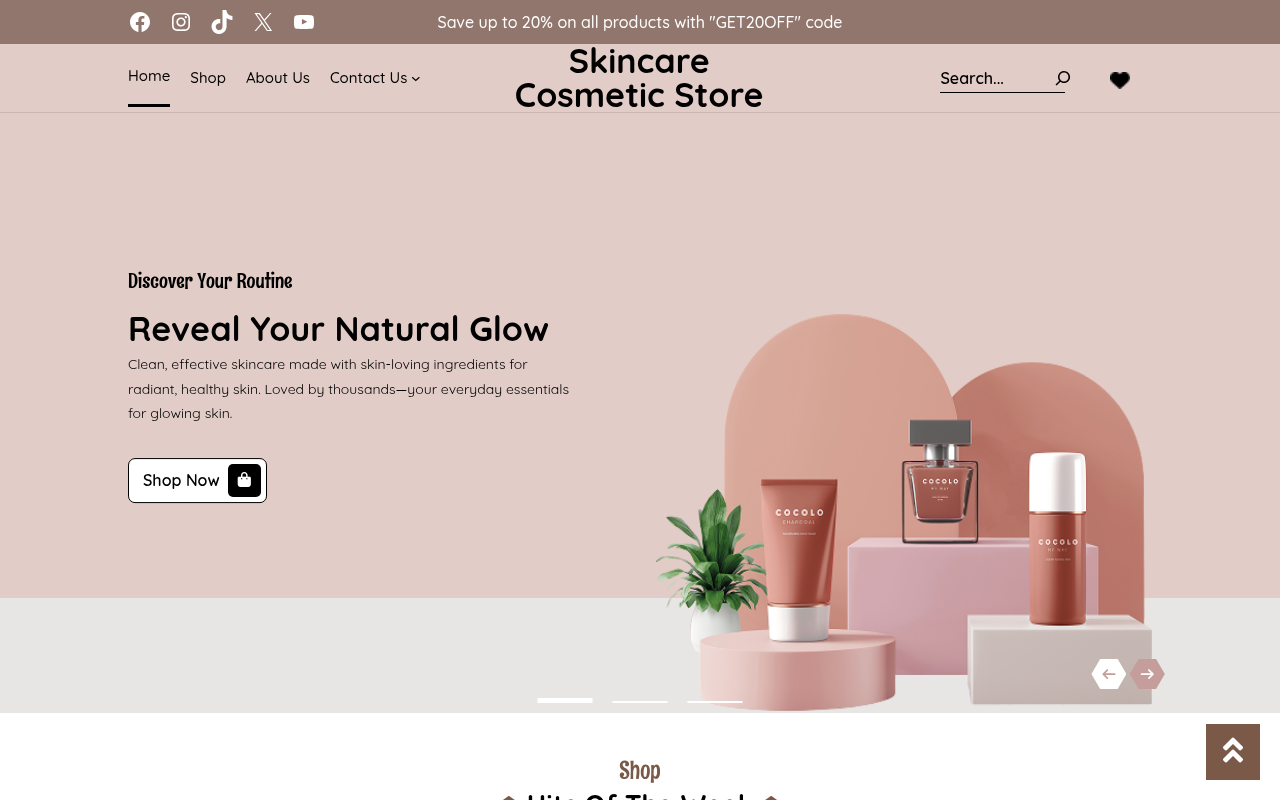 Десктоп — Skincare Cosmetic Store