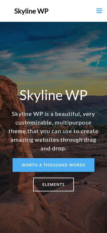 Мобильный вид — Skyline WP