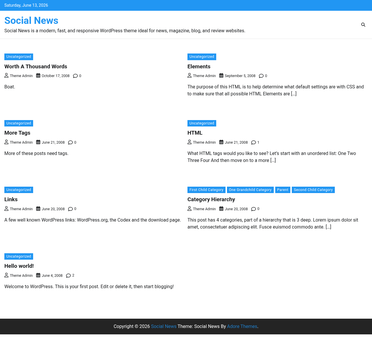 Десктоп (ниже) — Social News