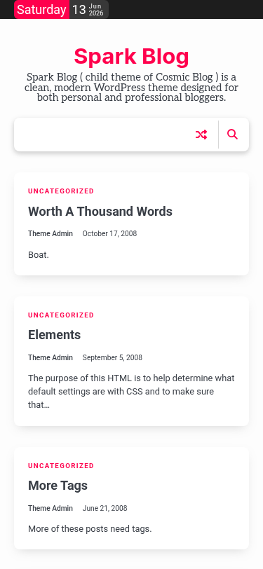 Мобильный вид — Spark Blog