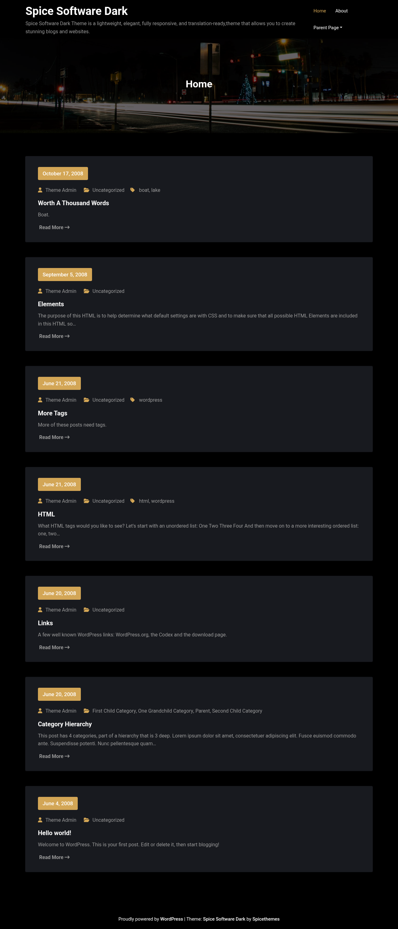 Десктоп (ниже) — Spice Software Dark