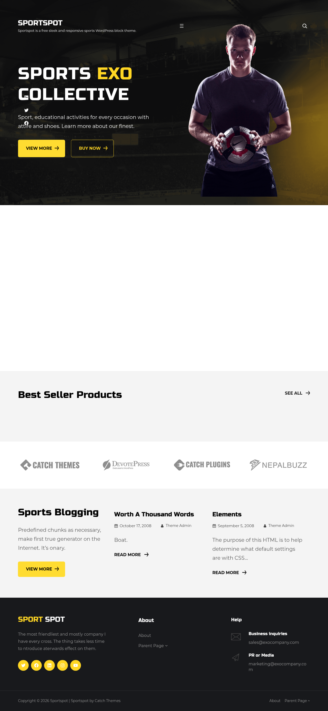 Десктоп (ниже) — Sportspot