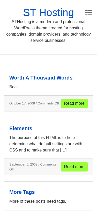 Мобильный вид — ST Hosting