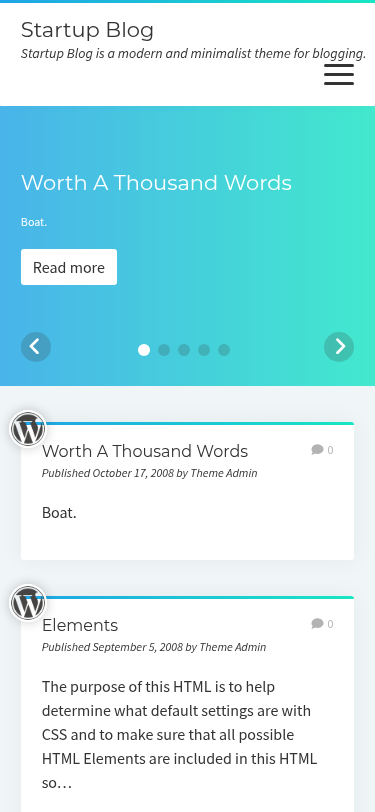 Мобильный вид — Startup Blog