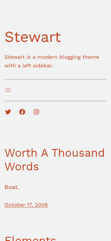 Мобильный вид — Stewart