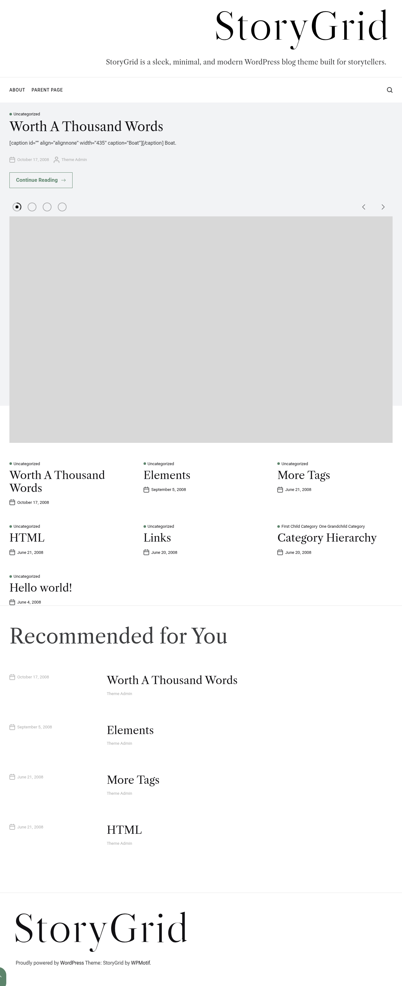 Десктоп (ниже) — StoryGrid