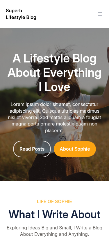 Мобильный вид — Superb Lifestyle Blog