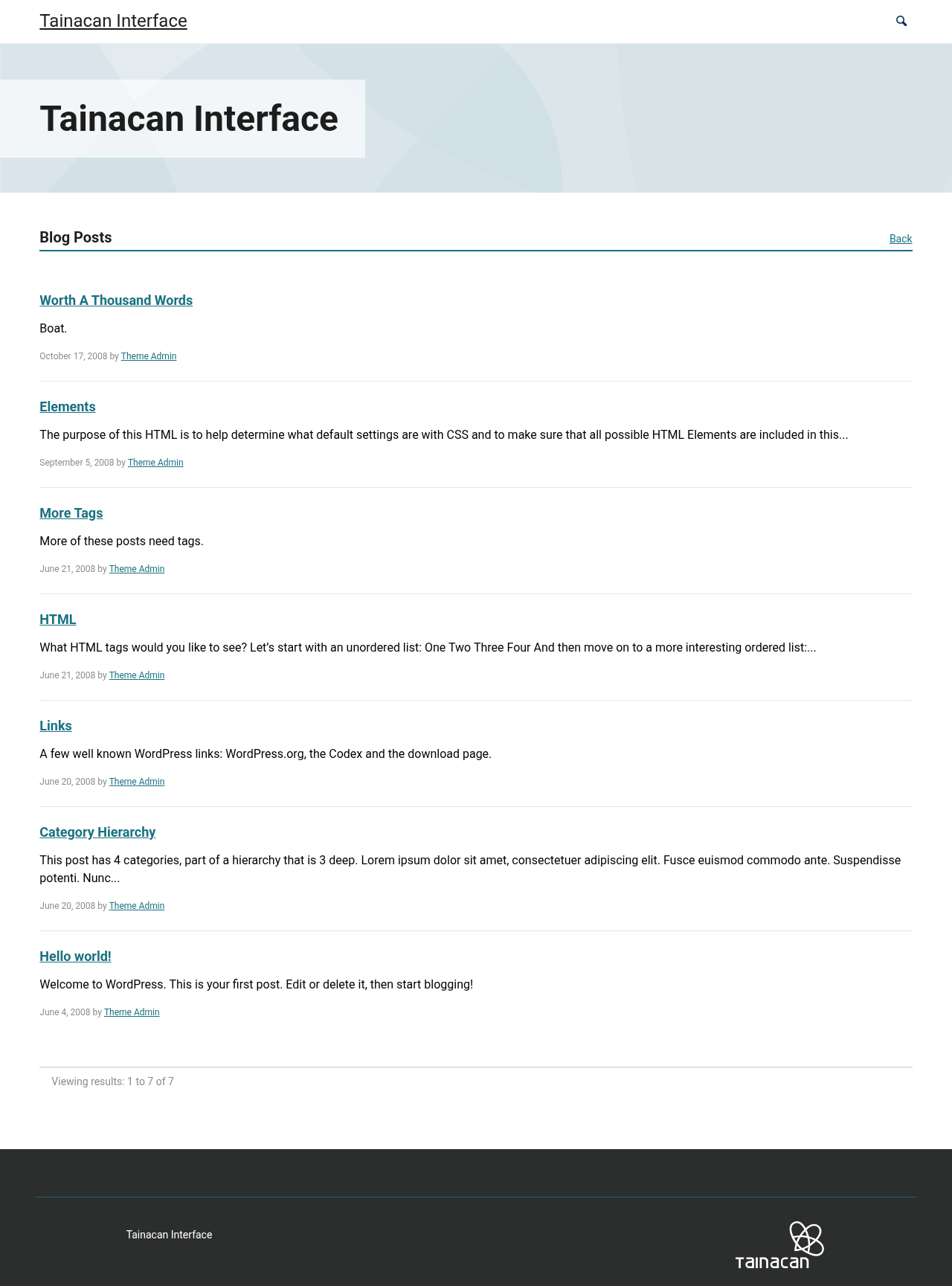 Десктоп (ниже) — Tainacan Interface