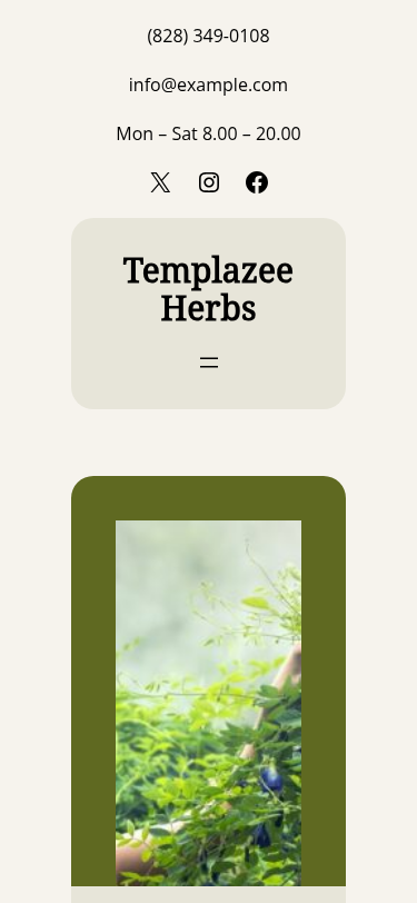 Мобильный вид — Templazee Herbs