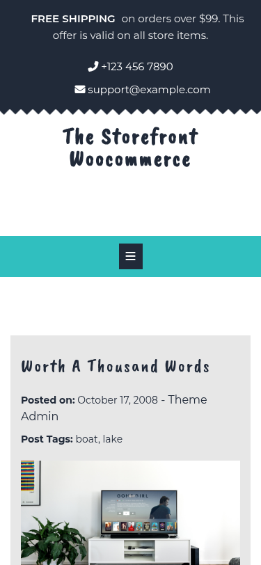 Мобильный вид — The Storefront Woocommerce
