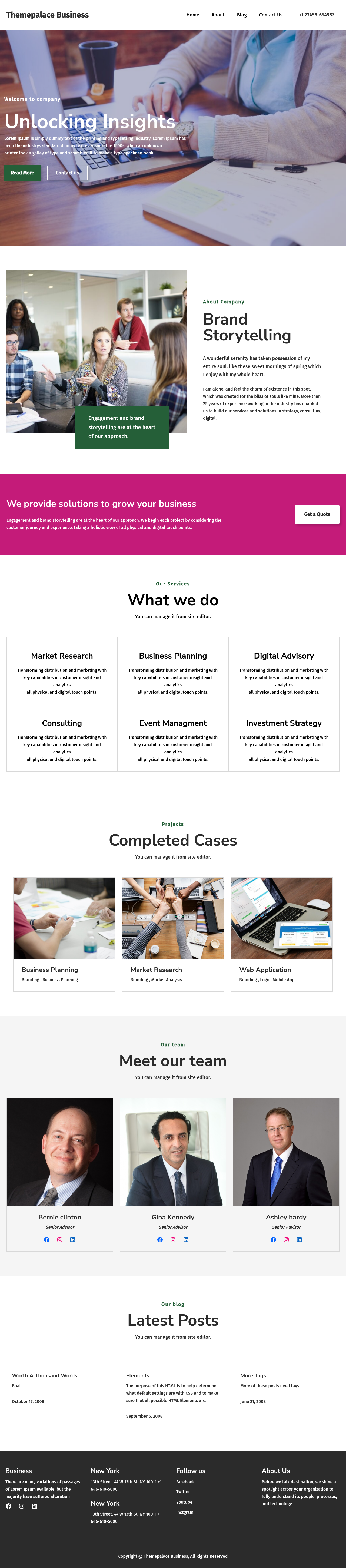 Десктоп (ниже) — Themepalace Business