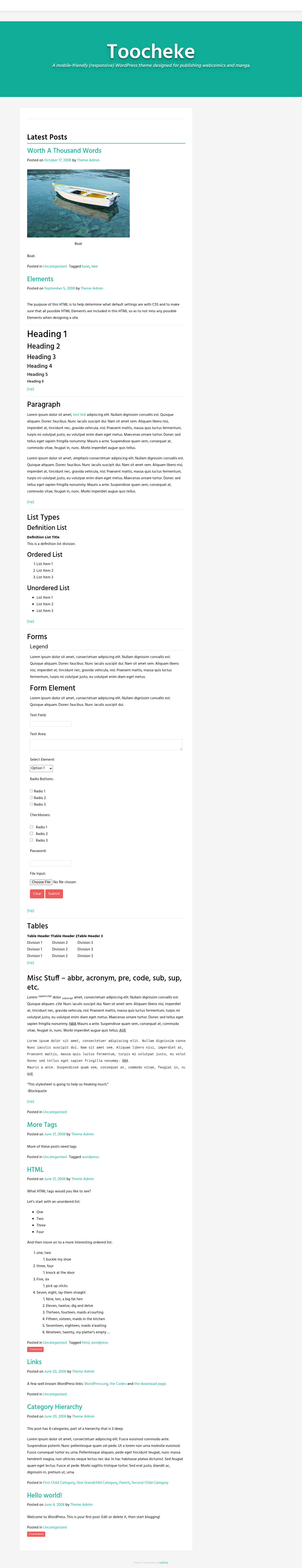 Десктоп (ниже) — Toocheke