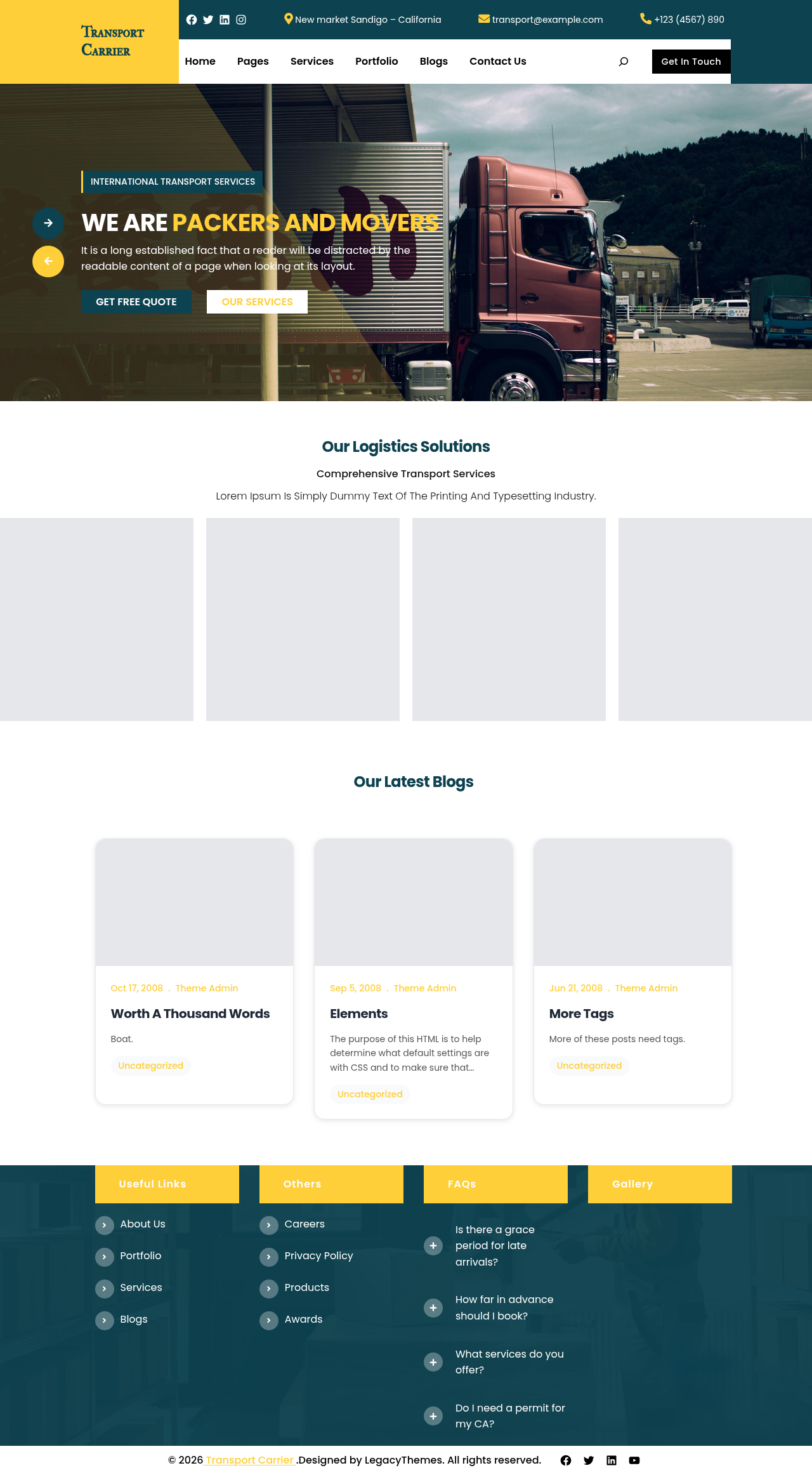 Десктоп (ниже) — Transport Carrier