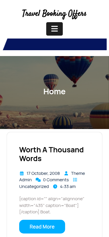 Мобильный вид — Travel Booking Offers