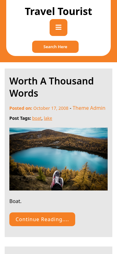 Мобильный вид — Travel Tourist