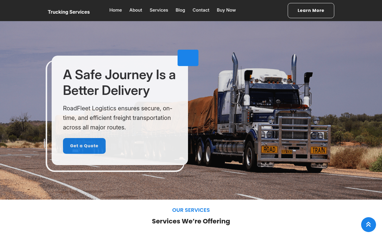 Десктоп — Trucking Services