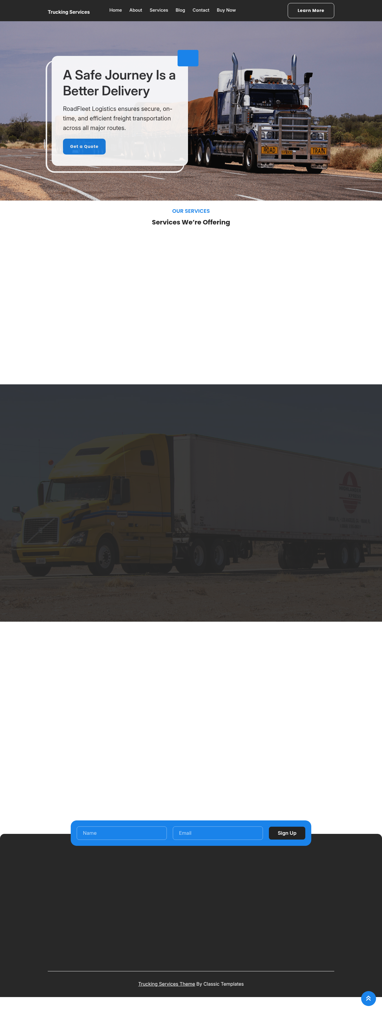 Десктоп (ниже) — Trucking Services