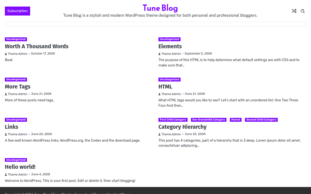 Десктоп — Tune Blog