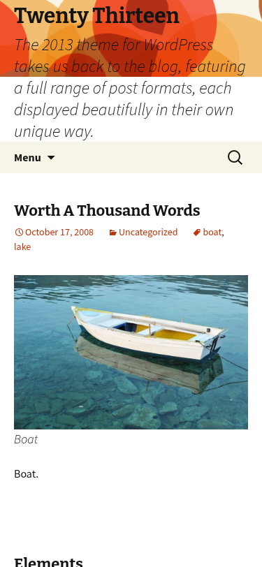 Мобильный вид — Twenty Thirteen