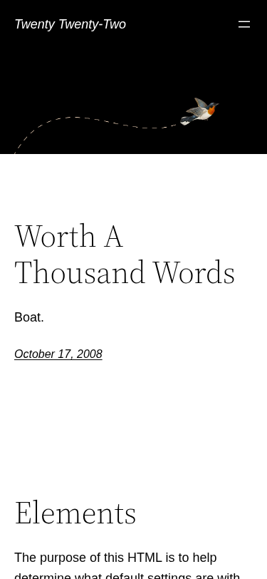 Мобильный вид — Twenty Twenty-Two