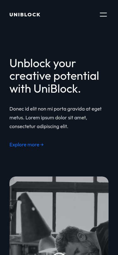 Мобильный вид — UniBlock