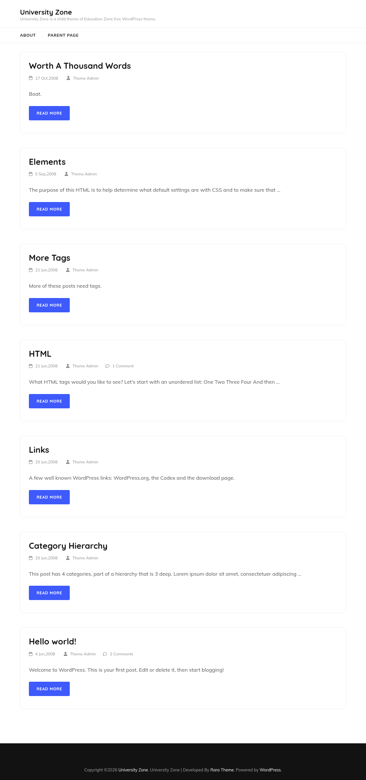Десктоп (ниже) — University Zone