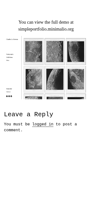 Мобильный вид — Very Simple Portfolio