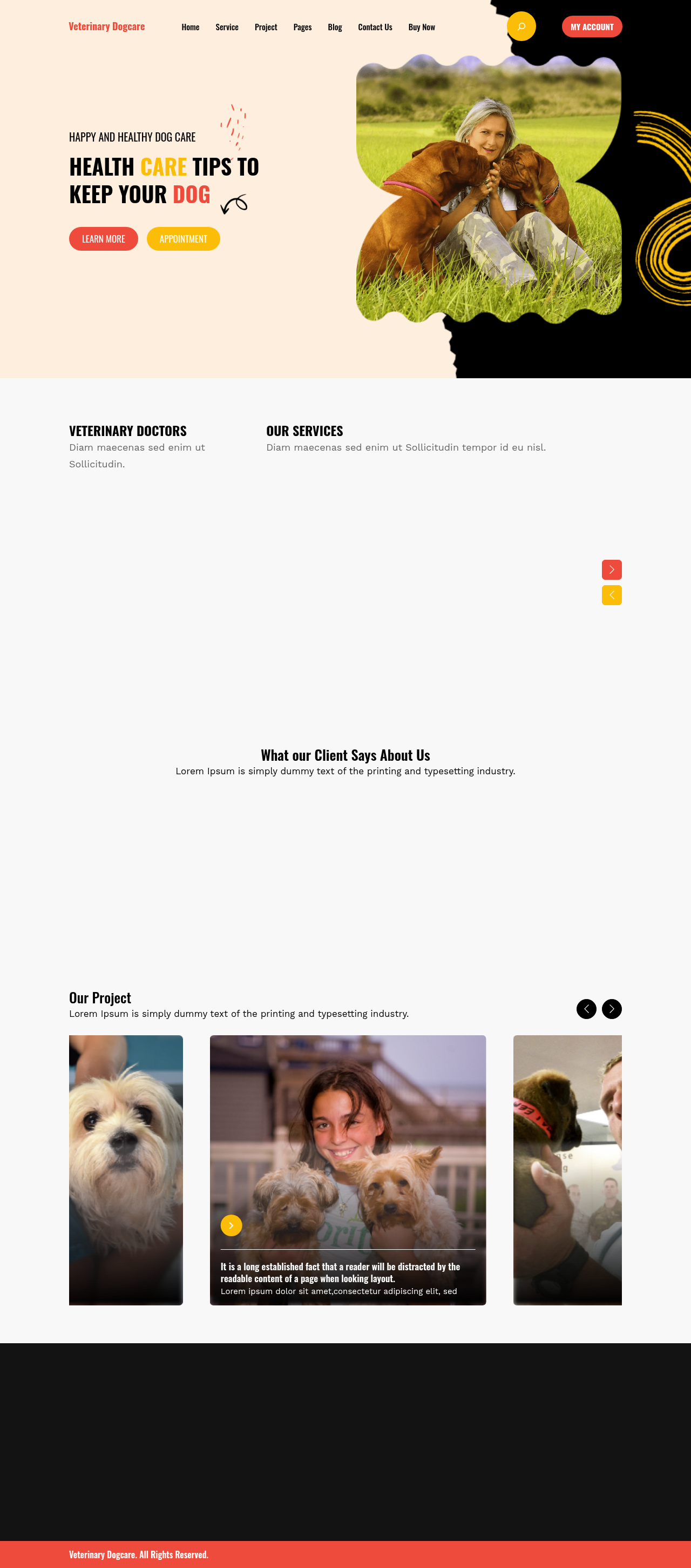 Десктоп (ниже) — Veterinary Dogcare