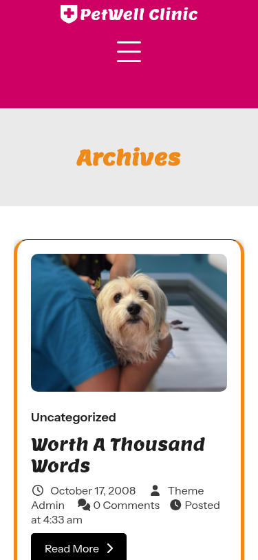 Мобильный вид — Veterinary Pet Wellness
